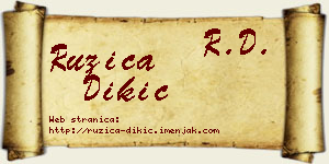 Ružica Dikić vizit kartica